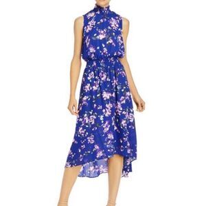 New Nanette Lepore Women's Floral High Low Midi Dress Size 10 Multicolor‎
